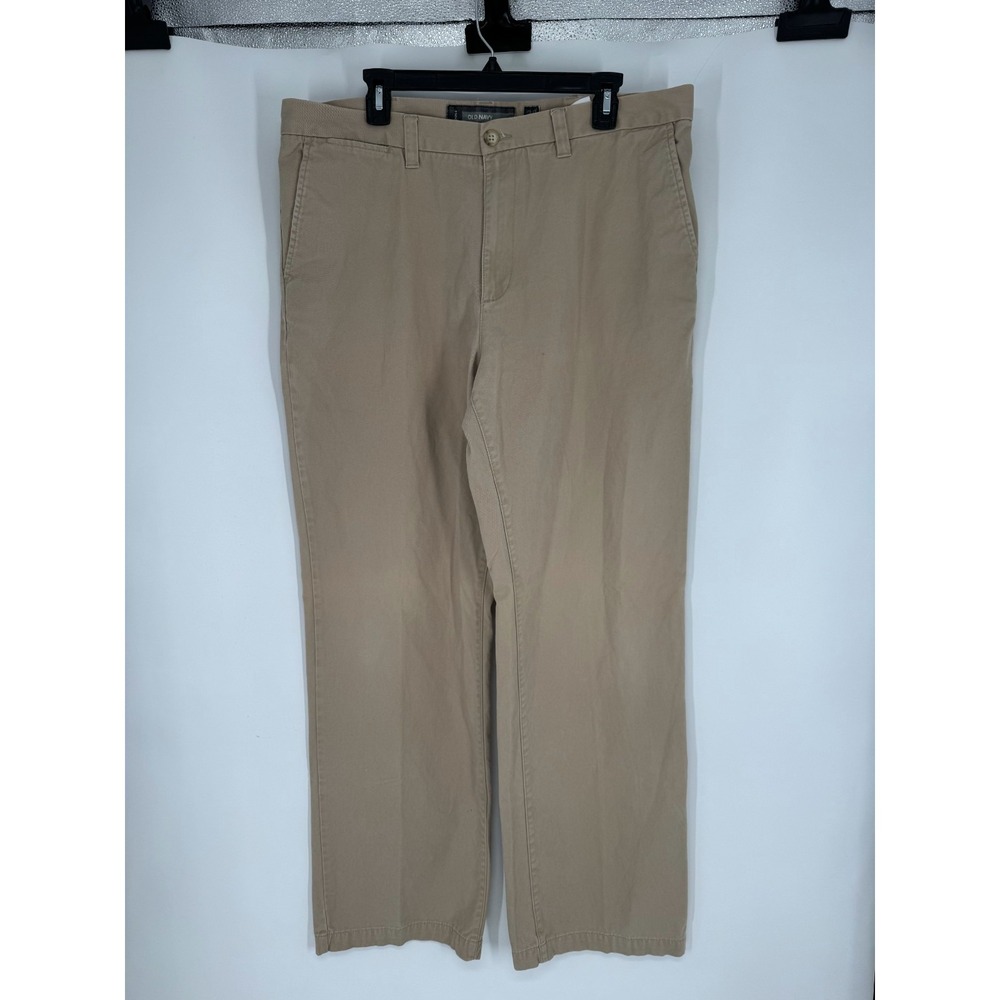 Old Navy‎ Chino Pants Khaki Baggy Loose Fit Straight Leg Vintage Y2K Mens 38x32